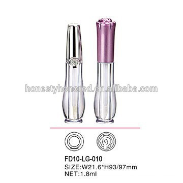 2015 Jeune fille Rose Shape Cap Cosmétique vide Lip Gloss Container